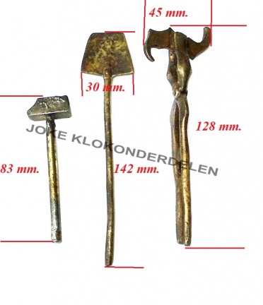 === 3 Klokstel onderdelen = oud === 40830