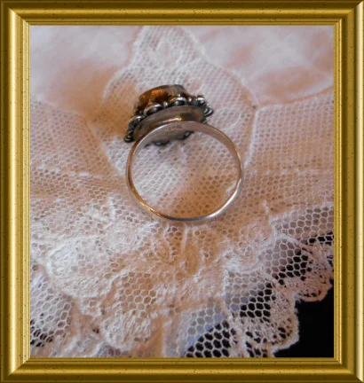 Mooie zilveren ring : groen - Afbeelding 3