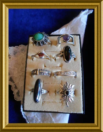 Mooie zilveren ring : groen - Afbeelding 4