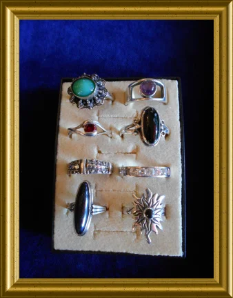 Mooie zilveren ring : groen - Afbeelding 5