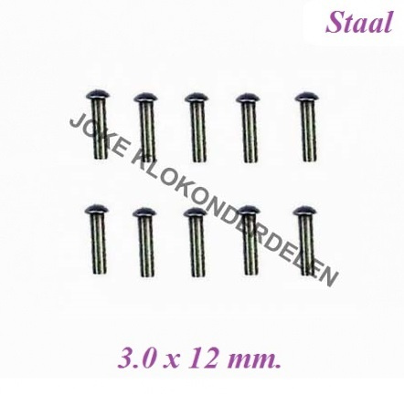 === 10 Klinknagels = staal = nieuw === 30162