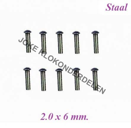 === 10 Klinknagels = staal = nieuw === 30160