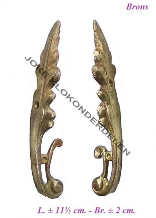 === 2 Klokstel zij ornamenten = oud === 40863