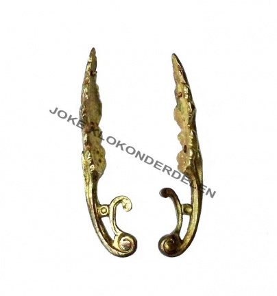=== 2 Klokstel zij ornamenten = oud === 40863 - Afbeelding 2