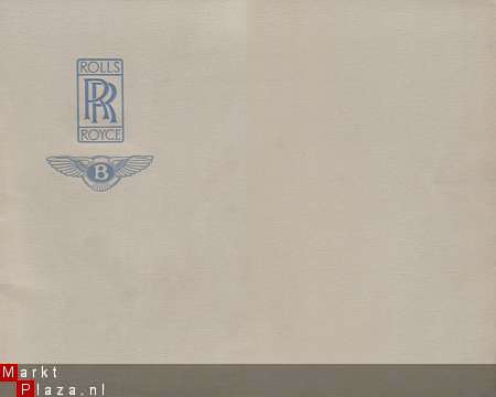 ROLLS-ROYCE BENTLEY RANGE (1968) BROCHURE . - nr. 1