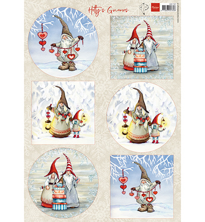 Marianne Design, Knipvel, Hettys Winter Gnomes, nr. HK1707 - nr. 1