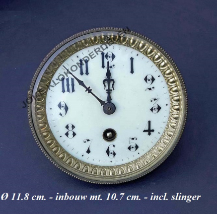 === Pendule uurwerk = zie omschrijving = oud === 40950