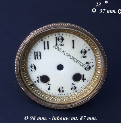 Pendule deur / wijzerplaat = vlak glas 39280