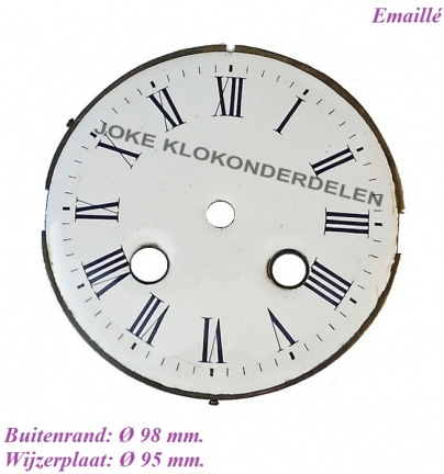 Wijzerplaat = Franse pendule = Emaillé = 40293