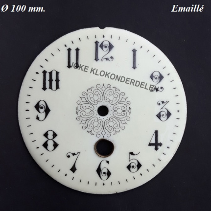 Wijzerplaat = Franse pendule = Green emaillé =39065