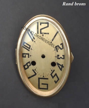 Franse pendule deur / wijzerpl= gesl glas 40041