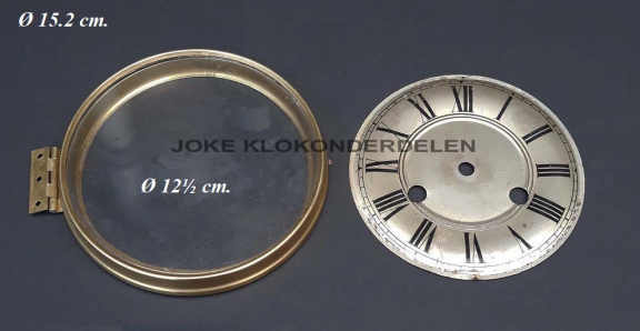 Pendule deur / wijzerplaat = vlak glas 40971