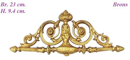 === Klok ornament = brons = oud === 22724