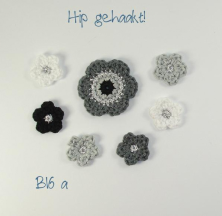 Hip gehaakt! setje hip gehaakte bloemetjes - Afbeelding 2