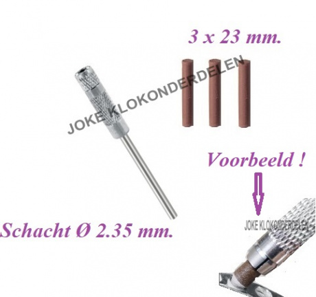=== Houder voor polijststiftjes + 3 slicone stiftjes = nieuw === 41053