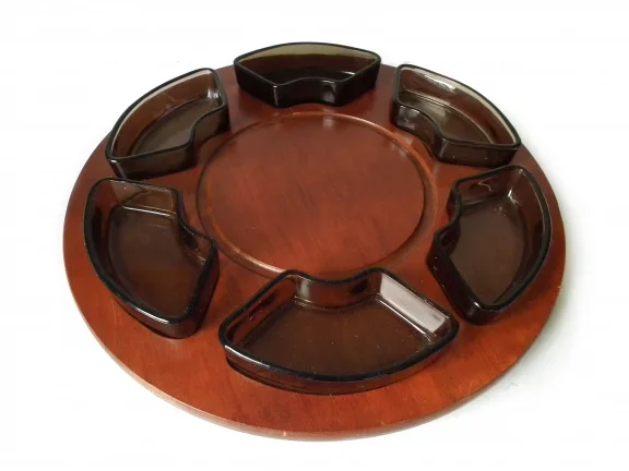vintage houten serveerschaal