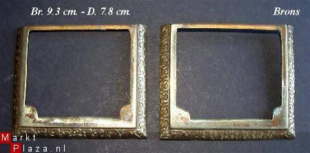 2 Onderdelen klokstel kandelaar = brons =2578