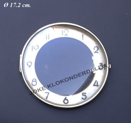 Pendule deur / wijzerplaat = bol glas 41059
