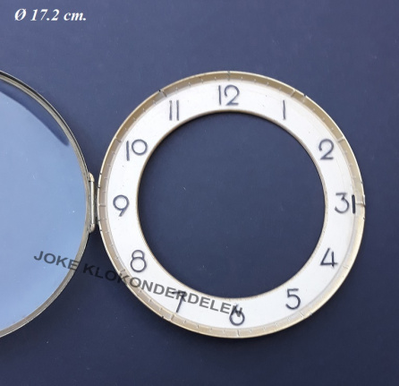 Pendule deur / wijzerplaat = bol glas 41059 - Afbeelding 2