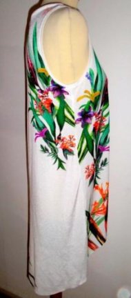 BERSHKA tuniek wit met print - Afbeelding 2