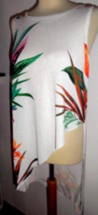 BERSHKA tuniek wit met print - Afbeelding 7
