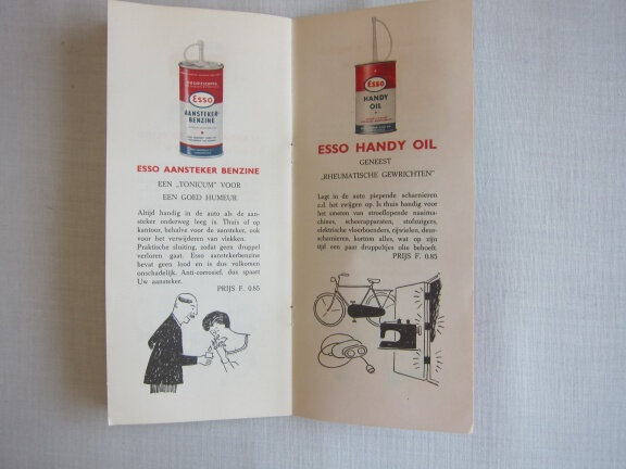 BROCANTE Antiek ESSO Olieproducten folder (1957) - nr. 1