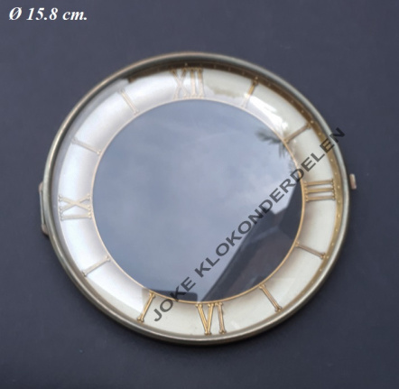 = Pendule deur / wijzerplaat = bol glas = 41091