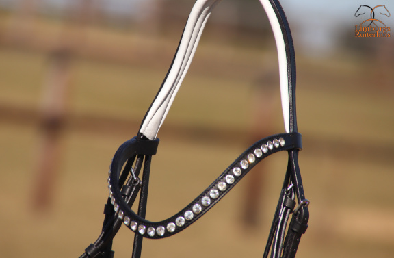 Nieuw Profi-Rider Hoofdstel Anatomisch DeLuxe Lak wit onderlegd