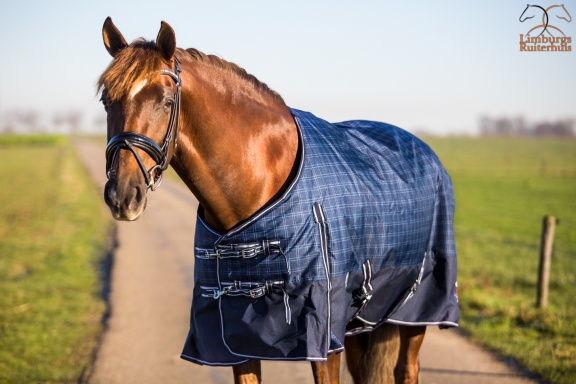Nieuw Profi-Rider Winterdeken Waterdicht BlauwGeblokt 300g