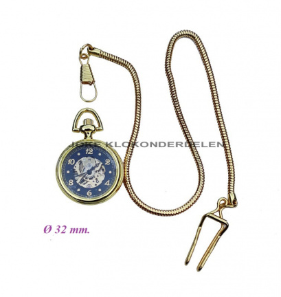 = Zakhorloge met ketting = mechanisch = 38462 - nr. 1