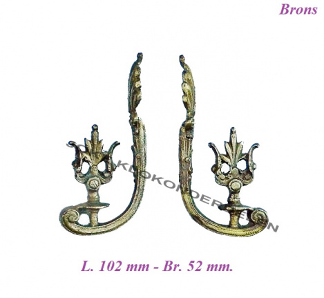 === 2 Klokstel zij ornamenten = oud === 41123 - nr. 1