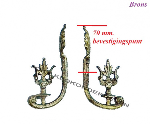 === 2 Klokstel zij ornamenten = oud === 41123