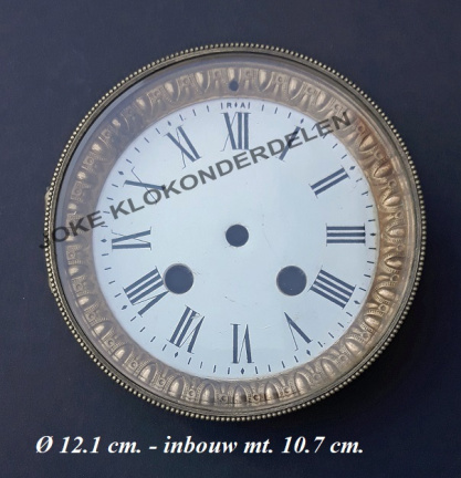 Pendule deur /wijzerplaat = gesl vlak glas =41122