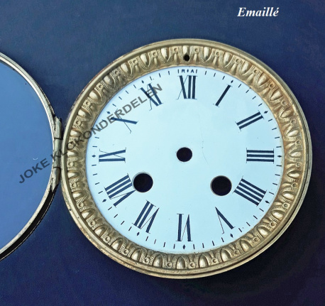 Pendule deur /wijzerplaat = gesl vlak glas =41122 - Afbeelding 2
