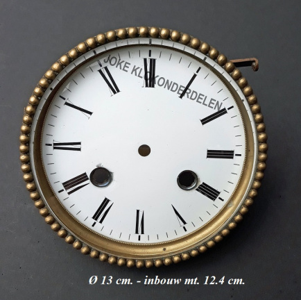 Pendule deur / wijzerplaat = geslepen glas= 12461
