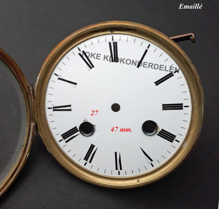 Pendule deur / wijzerplaat = geslepen glas= 12461 - Afbeelding 2