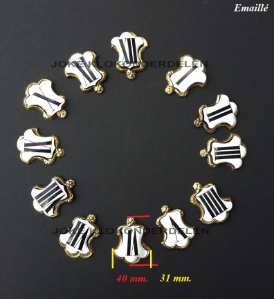=== Cartouches = kompleet = emaillé = oud === 40837