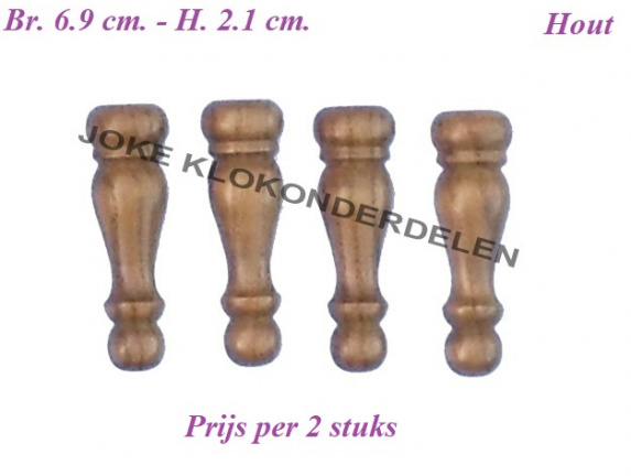 === 2 Klokkast ornamentjes = hout = gebruikt === 41165