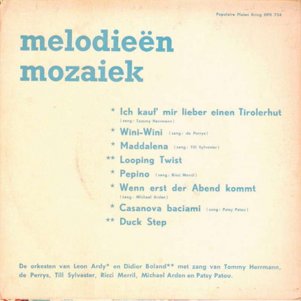 LP 17 cm 33 tr - Melodieën mozaiek - Afbeelding 2