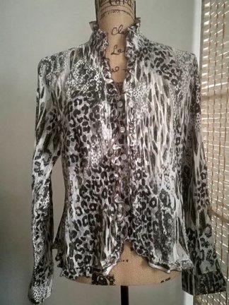 WITTEVEEN Maat 40 Blouse met luipaardprint - Afbeelding 2