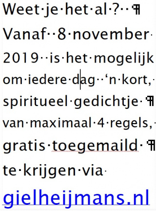 EENVOUDIG EN DIEP GEDICHTJE dagelijks in je mailbox - Afbeelding 3