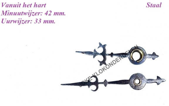 === Wijzers Franse pendule = oud === 41193
