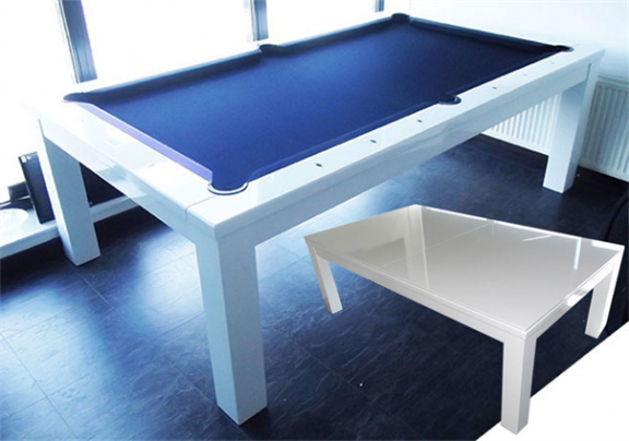 Pooltafel Lexor Cubic Wit 8ft met afdekblad