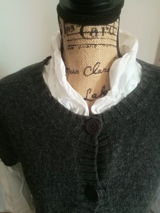 BIJENKORF Vest ( wol blend ) grijs Maat 42 - 44 ( L ) - Afbeelding 2