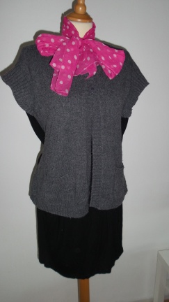 BIJENKORF Vest ( wol blend ) grijs Maat 42 - 44 ( L ) - Afbeelding 3