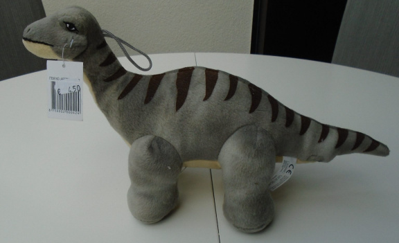 KNUFFEL DINO GRIJS NIEUW