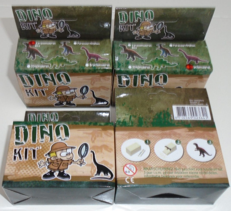 DINO KIT hak je eigen dino uit het blok 5 stuks NIEUW