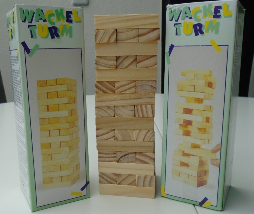 JENGA HOUTEN SPEL, VALLENDE TOREN MINI NIEUW