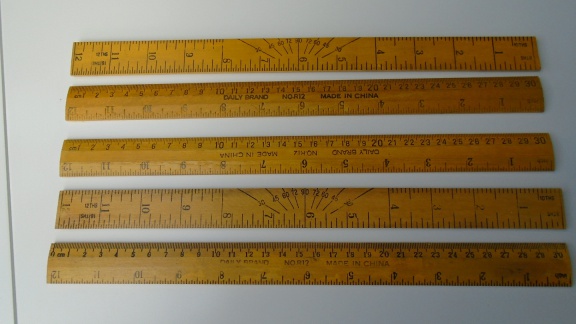 HOUTEN MEETLATTEN LINIAAL 30 CM 20 stuks