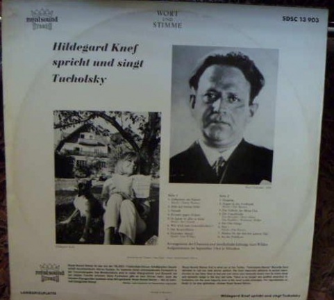 Knef Hildegard - Spricht und singt Tucholsky LP 1964 - Afbeelding 2